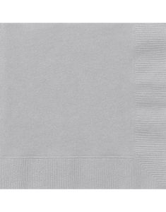 20 stk Sølvfargede Servietter 33x33 cm