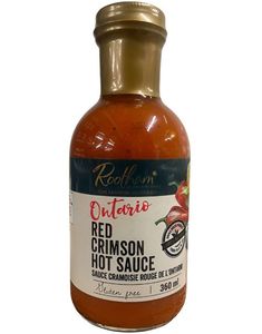 Rootham's Gourmet Ontario Red Crimson Hot Sauce - Medium Sterk, Søtlig Chilisaus med Sriracha 360 ml (Canada)