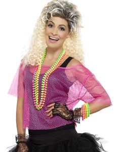 Neon Rosa Kostymeoverdel i Netting