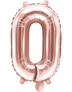 Tallet 0 - Rose Gullfarget JUMBO Folieballong 86 cm