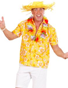 Gul Hawaii Kostymeskjorte