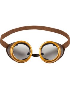 Gullfarget Runde Steampunk Goggles