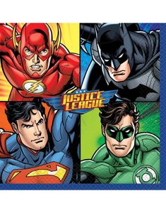 16 stk Justice League Servietter 33x33 cm