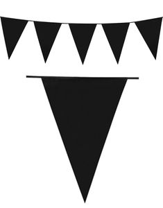 10 Meter Banner med Svarte Vimpel Flagg