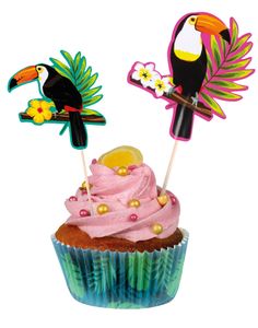 4 stk Mat- / Coctailpinner med Store Motiver 25 cm