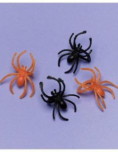 30 stk Svarte og Orange Edderkoppringer 
