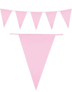 10 Meter Banner med Lys Rosa Vimpel Flagg