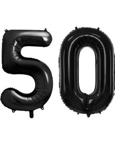 50 år ballonger - 86 cm svart