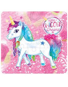 Rosa Unicorn Mini Puslespill 25 Biter