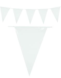 Hvitt Banner med Store Vimpel Flagg 10 meter 