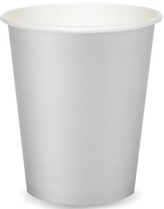 14 stk Sølvfargede Pappkrus 270 ml