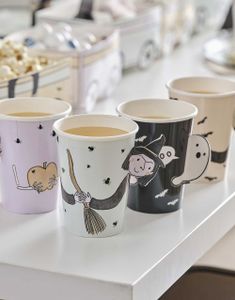 8 stk Pop Out Halloween Papirkopper - Boo! Party