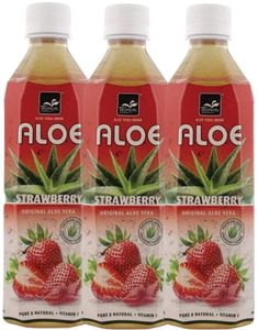 20 stk Tropical Aloe Vera Jordbær Leskedrikk 500 ml - Hel Eske