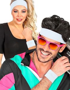 2 Stk Hvite Svettebånd Neon