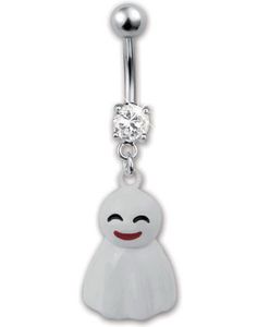 Navlepiercing med Hengende Spøkelse