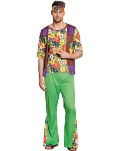 Fargerikt Woodstock Hippie Herrekostyme