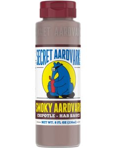 Secret Aardvark Smokey Chipotle-Hab Sauce - Chipotle og Habanero Chilisaus med Røkt Smak 236 ml