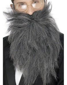 Langt Skjegg & Bart - Grå Kostymetilbehør