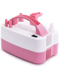 Rosa Elektrisk Ballongpumpe med Dobbelt Uttak 600 Watt