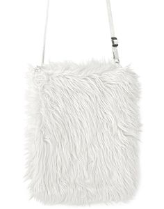 Hvit Kostymeveske i Plysj