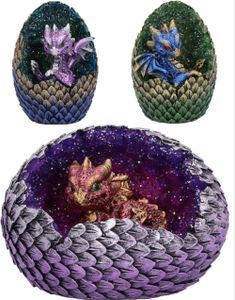 3 stk Små Drageunger i Geodeegg - Pakketilbud