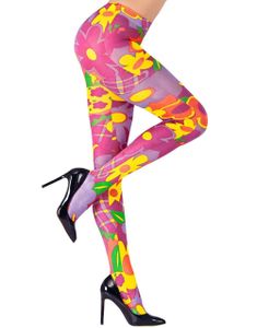 Flower Power - Flerfarget Strømpebukse