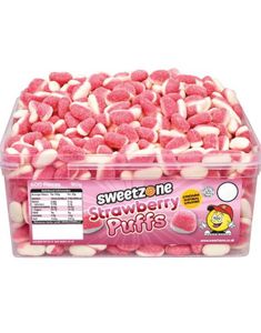 600 stk Sweetzone Strawberry Puffs - Hel Boks 960 gram - Halal Sertifisert