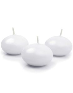 10 stk Hvite Flytende Stearinlys 5 cm