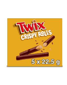 Twix Crispy Rolls 5 Pack - Kjeksstenger med Twixfyll 112,5 gram