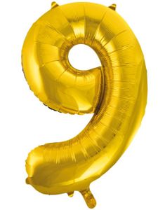 Tallet 9 - Gullfarget JUMBO Folieballong 86 cm