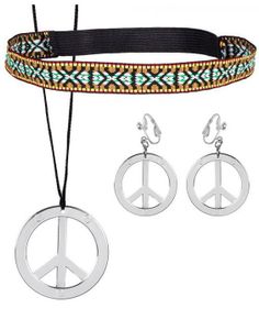 Hippiesett med Øredobber, Smykke og Hodebånd