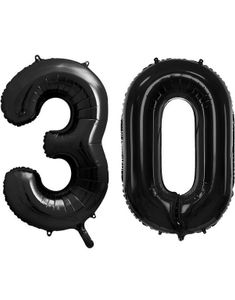30 år ballonger - 35 cm svart