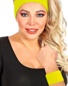 2 Stk Gule Svettebånd Neon til Arm