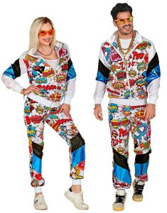 80 Talls Svart/Gullfarget Grilldress med Hodeskaller til Voksen UV GLOW