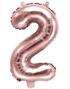 Tallet 2 - Rose Gullfarget JUMBO Folieballong 86 cm