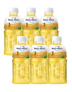 6 stk Mogu Mogu Nata De Coco Pineapple - Ananasjuice med Kokosgelebiter - Hel Eske 6x320 ml (Thailand)