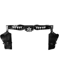 Svart Cowboybelte med To Hylstre og Patroner