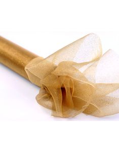 GULLFARGET Organzaløper med Glitter 36 cm x 9 meter