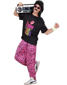 80 talls Kostyme til Mann i Svart og Rosa