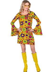 70's Fargerik Boblemønstret Kostymekjole til Dame