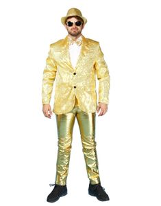 Gullfarget Blazer med Paljetter - Onesize M/L