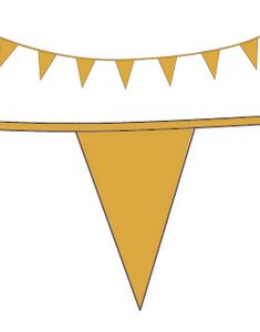 10 Meter Banner med Gullfargede Vimpel Flagg