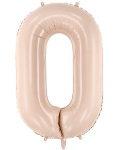 Tallet 0 - Beige Stor Folieballong 72 cm