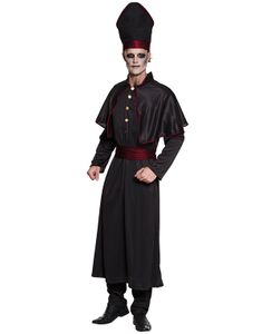 Svart Pavekostyme til Mann med Hatt