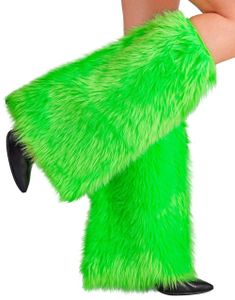 Neon Grønn - Plysj Leggvarmere