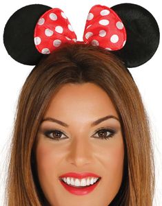 Svarte Minni Mus Inspirerte Ører med Sløyfe