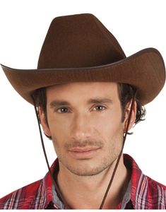 Brun Cowboyhatt med Snor