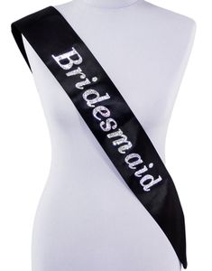 Svart og Sølvfarget Bridesmaid Ordensbånd