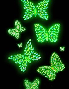 Glow In The Dark Sommerfugler Kroppsstener / Smykker