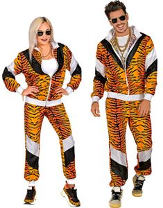 80-talls Grilldress med Tigermotiv til Voksen